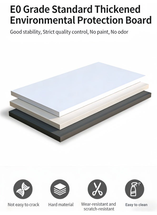 Square Coffee Table, Living Room Home Side Table, Modern Home Center Sofa Table, Simple Black Square Edge Tables for Living Room Bedroom Balcony Yard (CJ028-BLACK) - Image 5